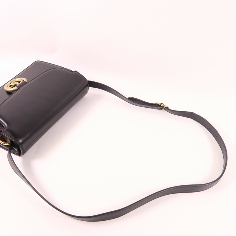 GUCCI 牛皮皮革Shoulder Bag金扣肩背袋-4