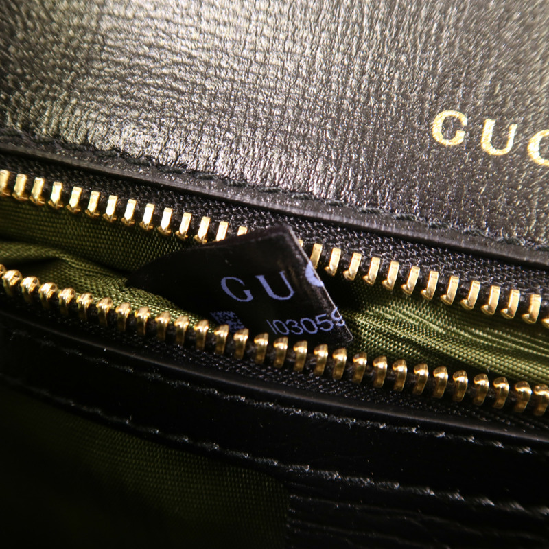 GUCCI 牛皮皮革Shoulder Bag金扣肩背袋-9