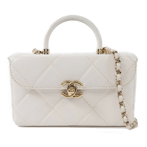 CHANEL 牛皮皮革Chain Shoulder Bag金扣鏈帶肩背袋
