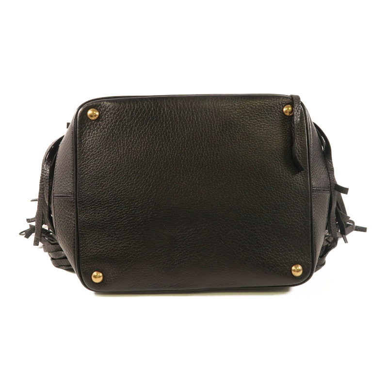 PRADA Cervo皮革Handbag金扣手挽袋-3