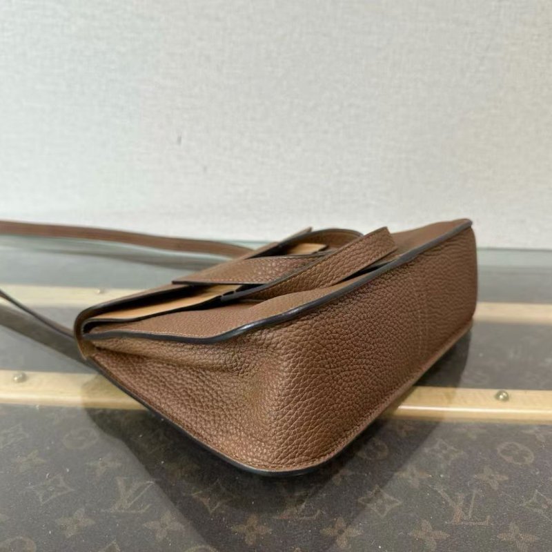 ✨Hermès 栗子色金扣Halzan25手提肩背斜背包 25*17*8 98新配件塵袋-2