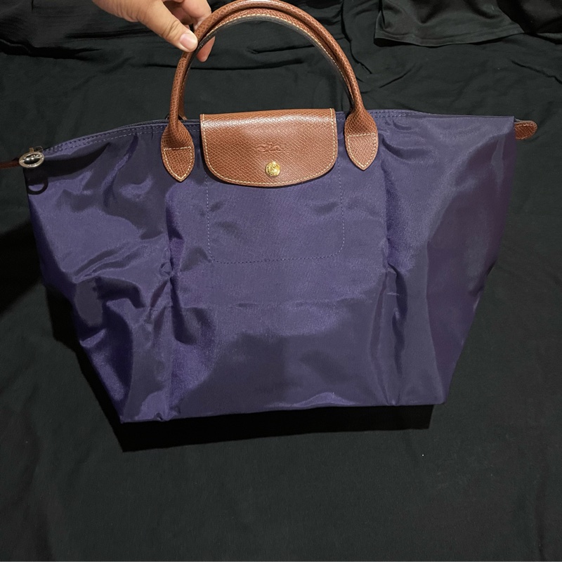 Long champ 紫色手提水餃包-0