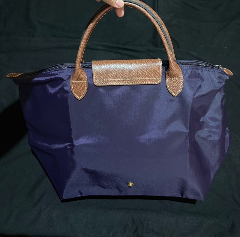 Long champ 紫色手提水餃包-1