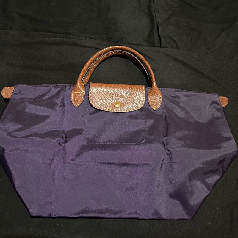 Long champ 紫色手提水餃包-2