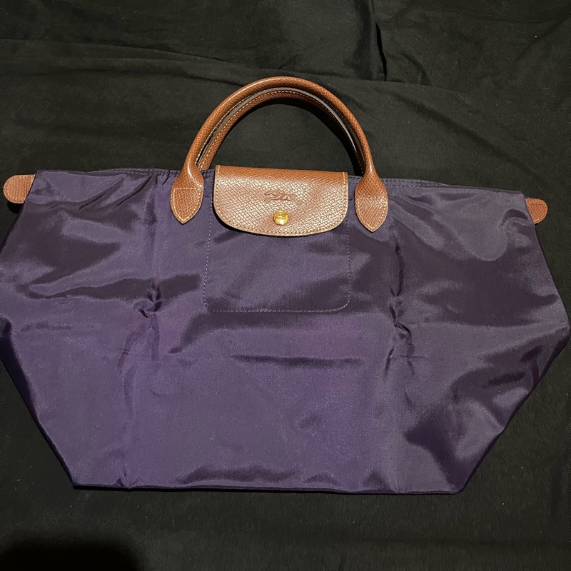 Long champ 紫色手提水餃包-6