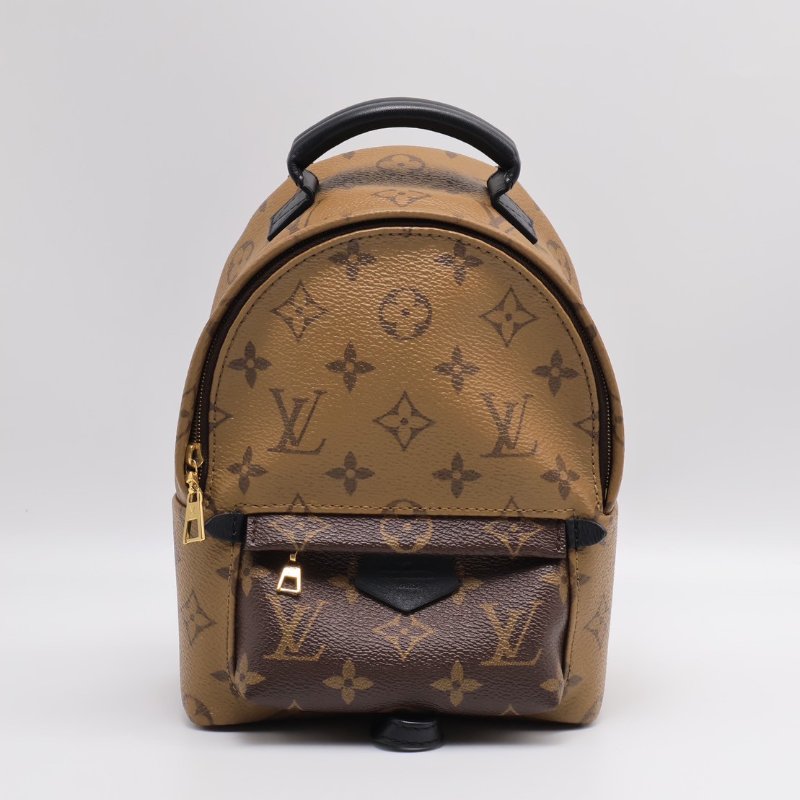 LOUIS VUITTON 拚色老花迷你後背包-0