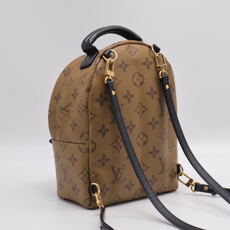 LOUIS VUITTON 拚色老花迷你後背包-9