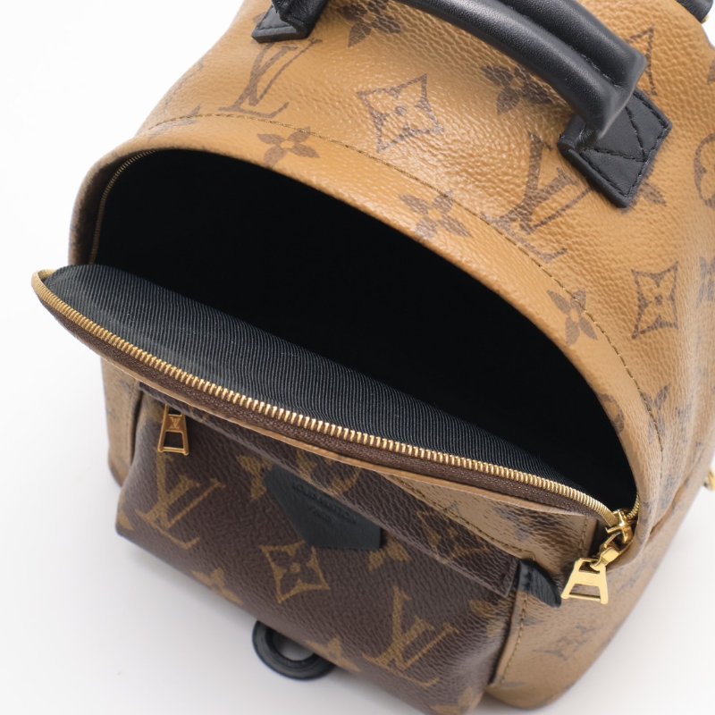 LOUIS VUITTON 拚色老花迷你後背包-12