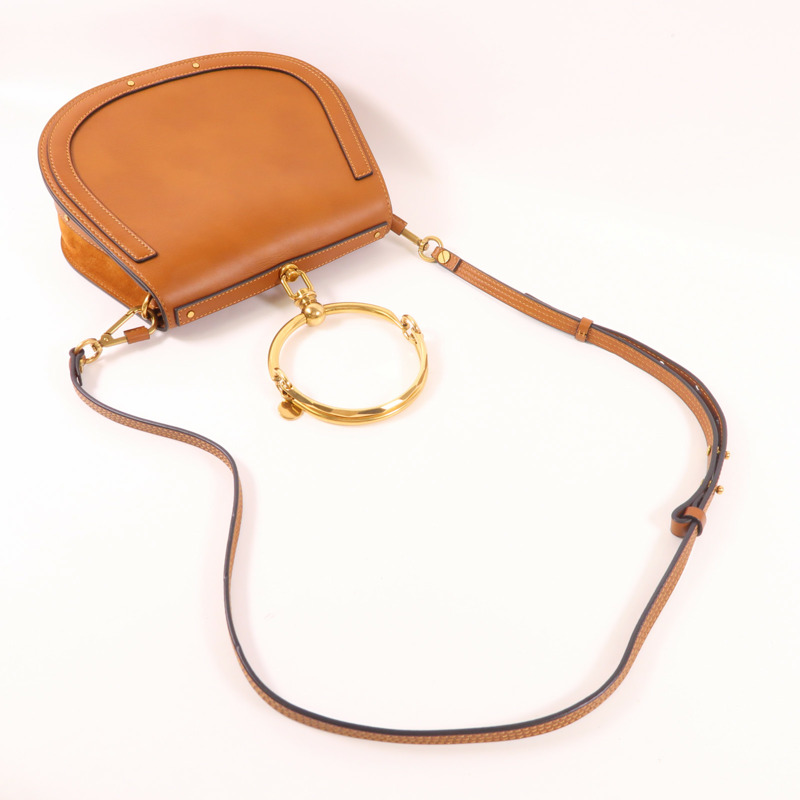 Chloe 牛皮皮革Nile Medium金扣手挽肩背兩用袋-5