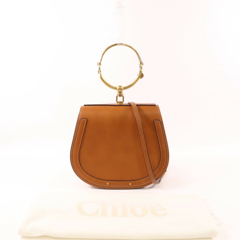 Chloe 牛皮皮革Nile Medium金扣手挽肩背兩用袋-17