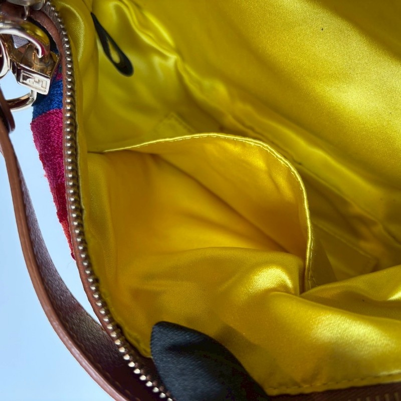 Fendi 彩色珠珠刺繡布單肩側包-20