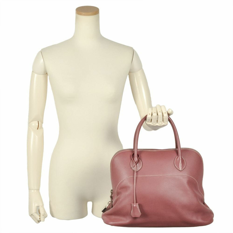 愛馬仕 HERMES Bolide Relax 35 手提包 □P (2012年左右製造) 錒刻 玫瑰木 女款-8