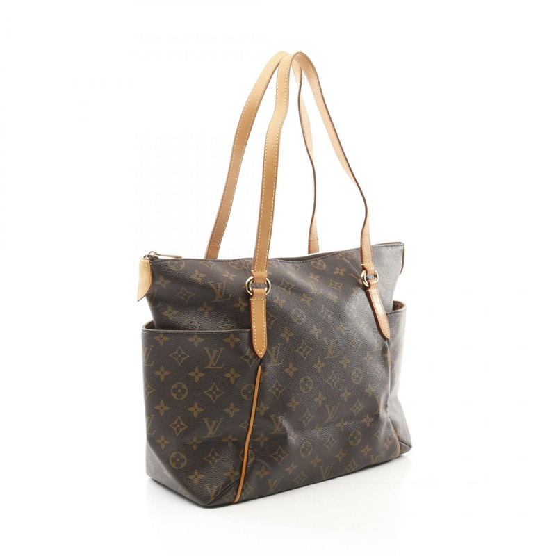 LOUIS VUITTON Totally MM 單肩托特包 M56689 Monogram 帆布 棕色 二手 LV-1