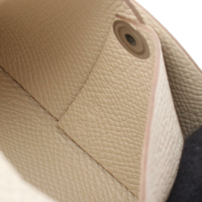 愛馬仕 Bastia 零錢包,Epsom 皮革,米色,女士,二手,帶五金配件-4