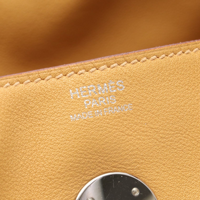 愛馬仕 Lindy 30 單肩包 Swift 皮革 棕色 芝麻色 二手 女款 SHW X-3