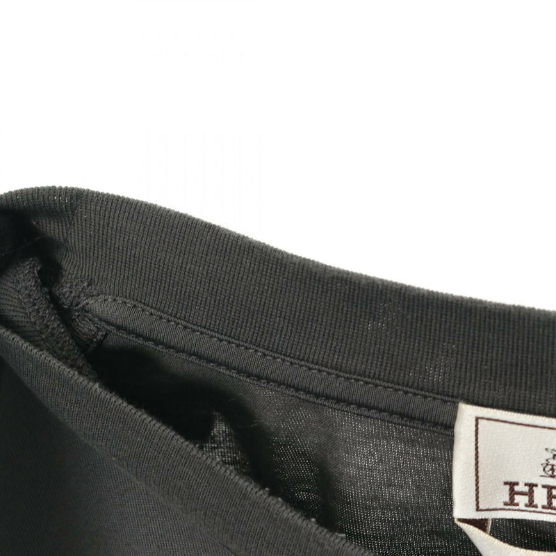 HERMES Chevaux en Symetrie 3D T 卹棉質灰色二手男款 L 碼-6