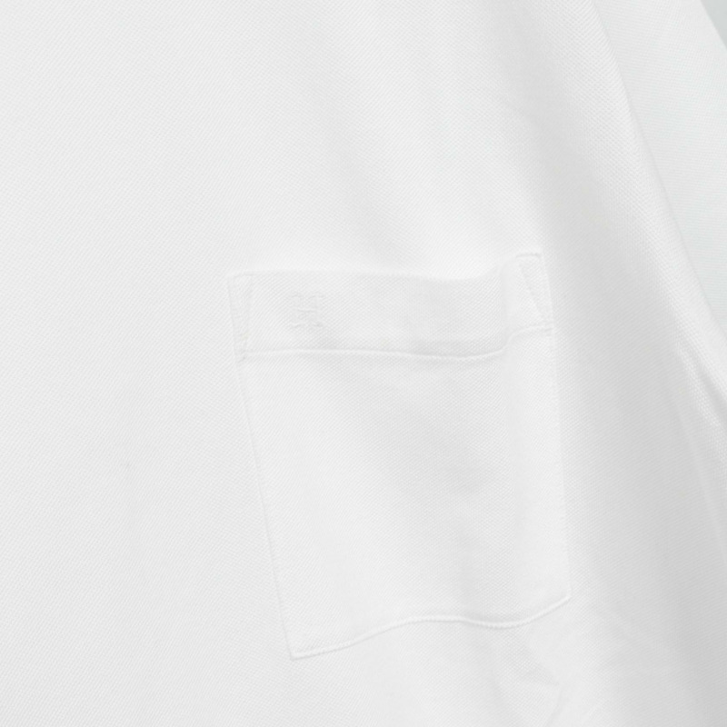 HERMES H 刺繡口袋 T 卹棉白色二手男士 L 碼-4