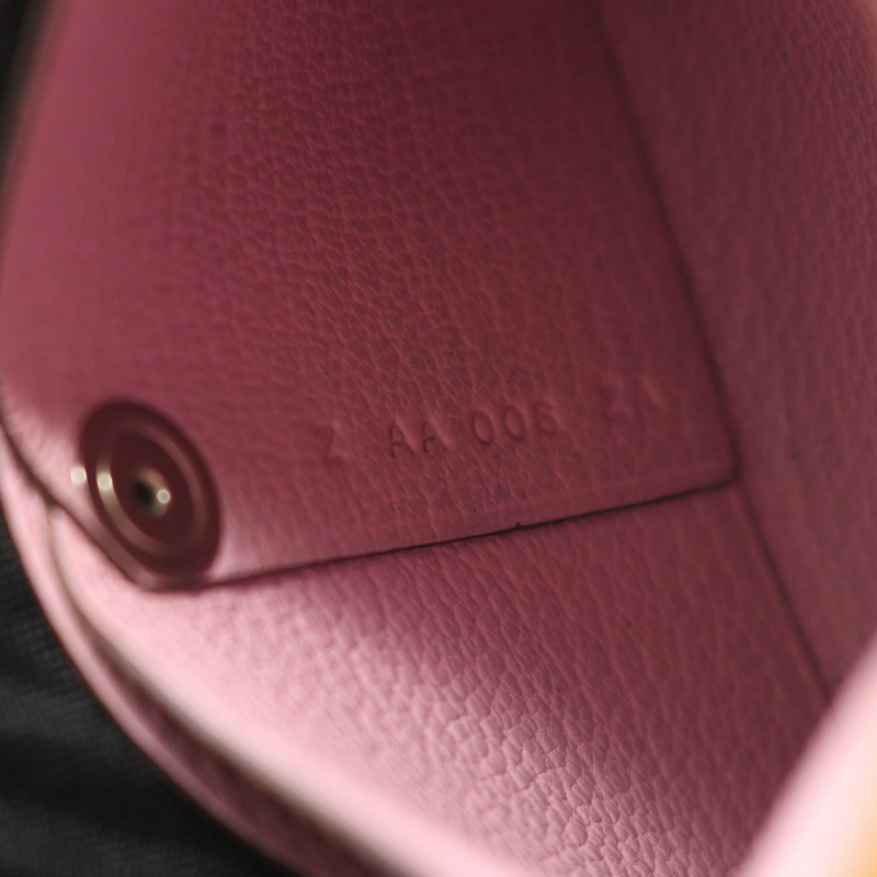 HERMES Bastia Verso 零錢包 Chevre 皮革玫瑰五彩紙屑芝麻二手 SHW Z-4