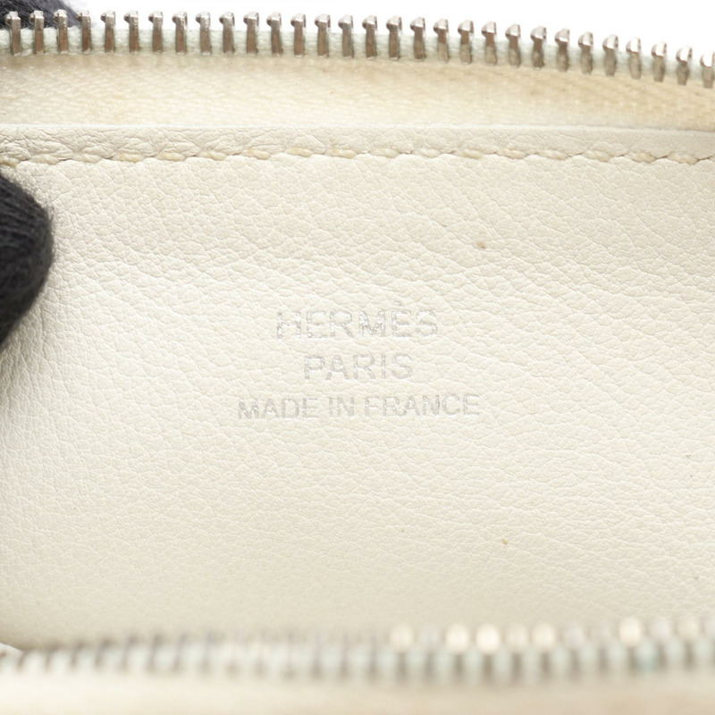 HERMES 手提包 BALADE EN BERLINE 小袋 Swift 皮革 白色粉紅色 二手 SHW D-3