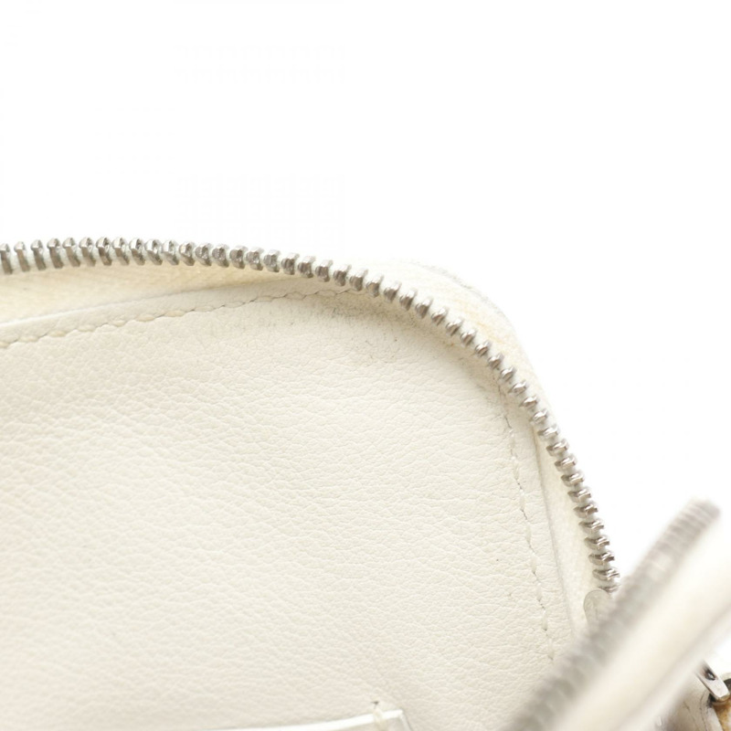 HERMES 手提包 BALADE EN BERLINE 小袋 Swift 皮革 白色粉紅色 二手 SHW D-6