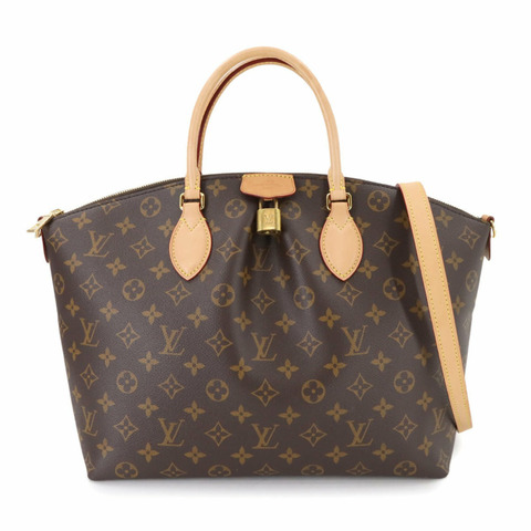 路易威登 LOUIS VUITTON Monogram Boesi NM MM 2way 托特包 單肩包 棕色 M45987 金色金屬件