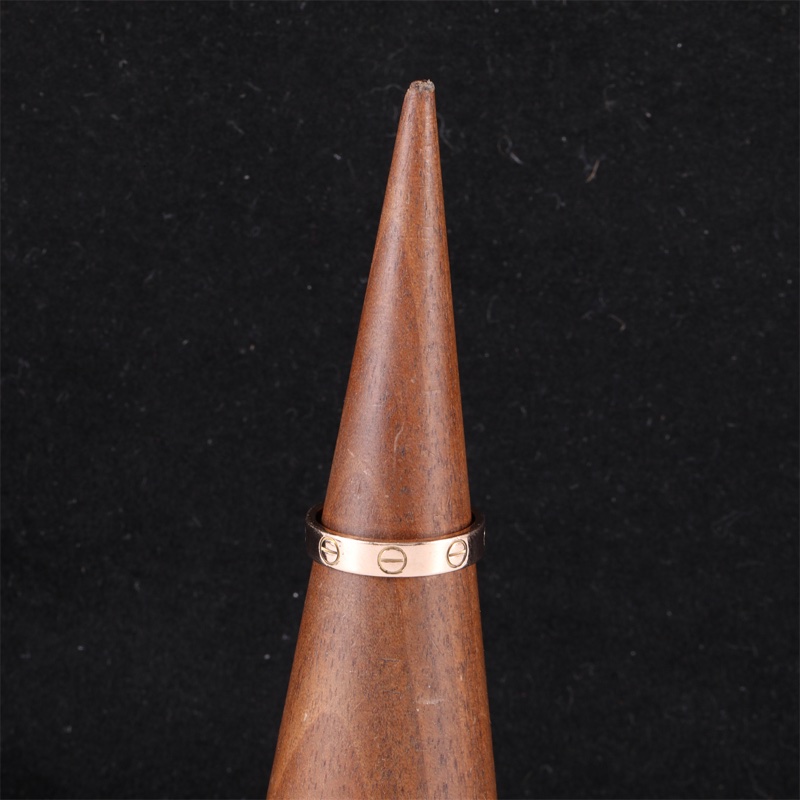 CARTIER(卡地亞) LOVE 18K金 窄版戒指 18K玫瑰金 玫瑰金 49 玫瑰金-0