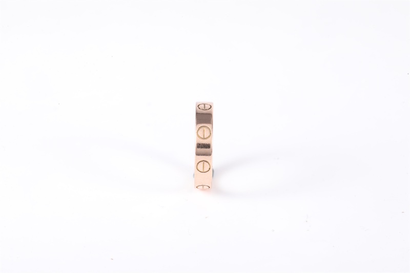 CARTIER(卡地亞) LOVE 18K金 窄版戒指 18K玫瑰金 玫瑰金 49 玫瑰金-1