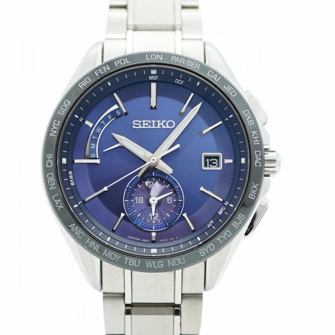 Seiko Brightz 8B63-0AB0 紫色錶盤男士手錶