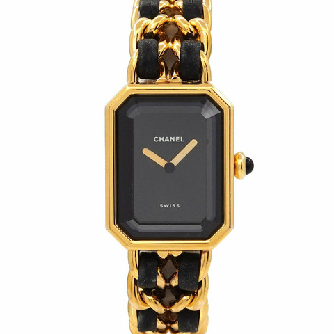 CHANEL Premiere S 尺寸 H0001 女士腕錶 黑金石英