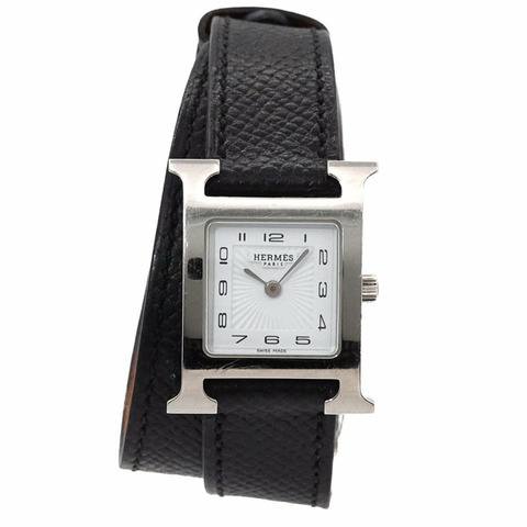 愛馬仕 HERMES H 手錶 Double Tour HH1 210 女士腕錶 白色 石英