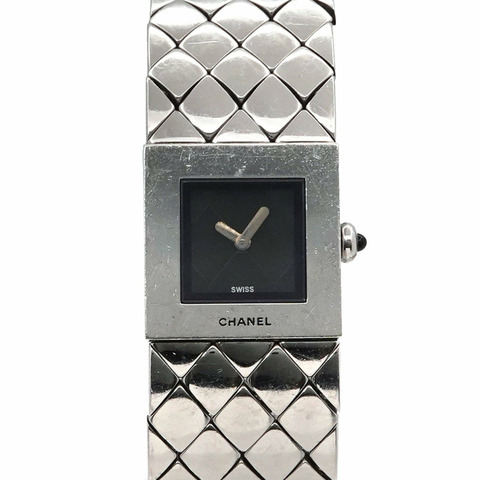 CHANEL Matelasse H0009 女士腕錶黑色石英