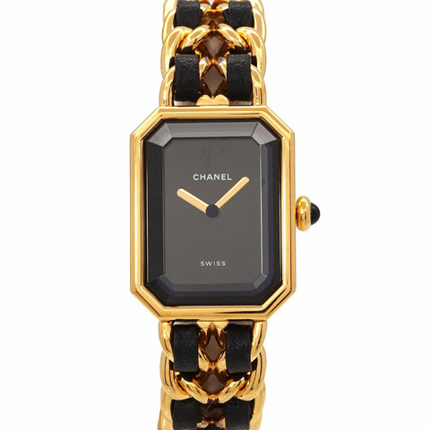 CHANEL Premiere S 尺寸 H0001 女士腕錶 黑金石英
