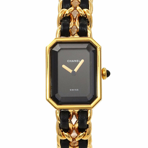CHANEL Premiere M 尺寸 H0001 女士腕錶 黑金色石英
