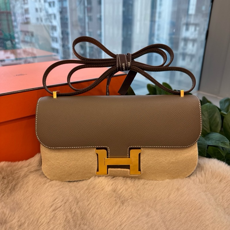 HERMES Constance elan 金棕玫瑰金epsom stamp W-0