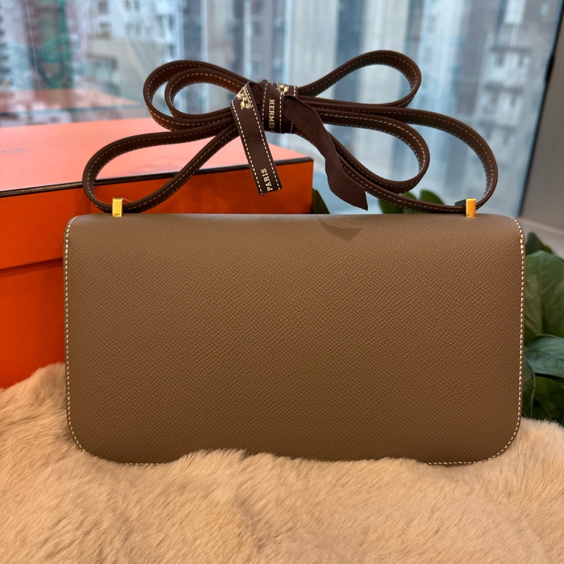 HERMES Constance elan 金棕玫瑰金epsom stamp W-7