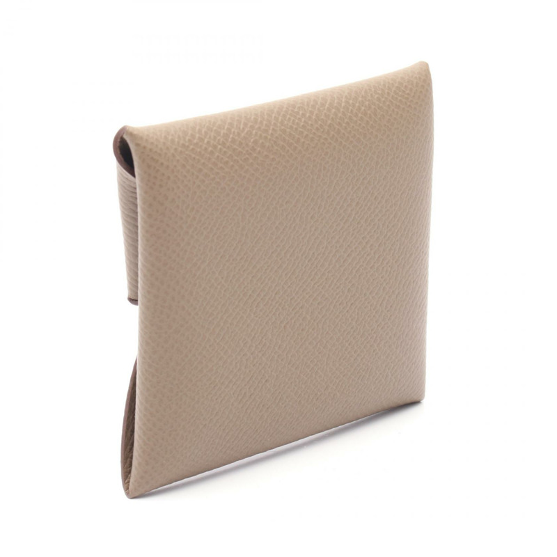 HERMES Bastia 零錢包 Epsom 皮革棕色二手女士 W SHW-1