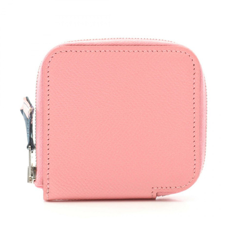 HERMES Azap Compact Mini Silk Inn 皮夾 069647CK Epsom 皮革粉紅二手 SHW A