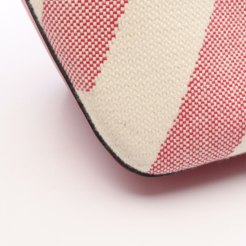 HERMES H en Biais GM 手提包 Toile H 帆布 Swift 皮革 米色粉紅色 二手 Z-8