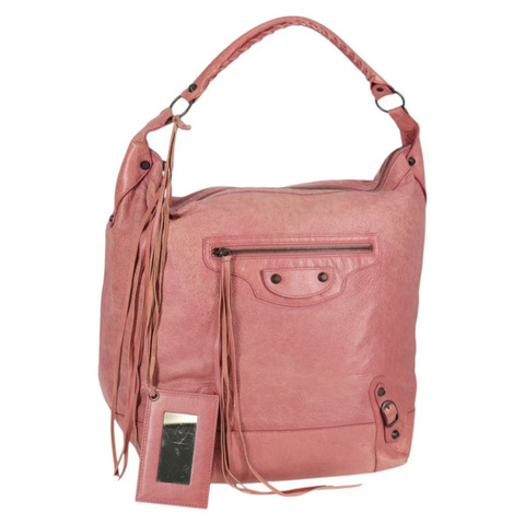 BALENCIAGA 日用單肩包 皮革 粉紅色 292954 正品 sw901V