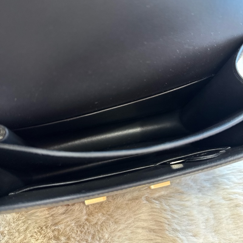 HERMES Constance mini 黑金 磨砂金釦epsom stamp K-3