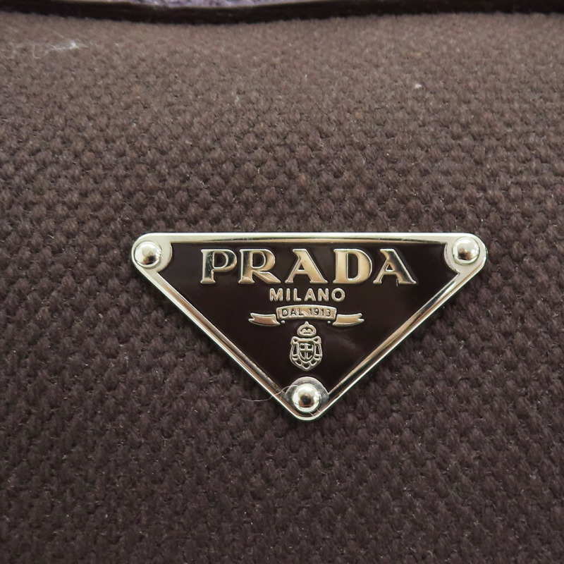 紫色 皮革 帆布 肩背包-8