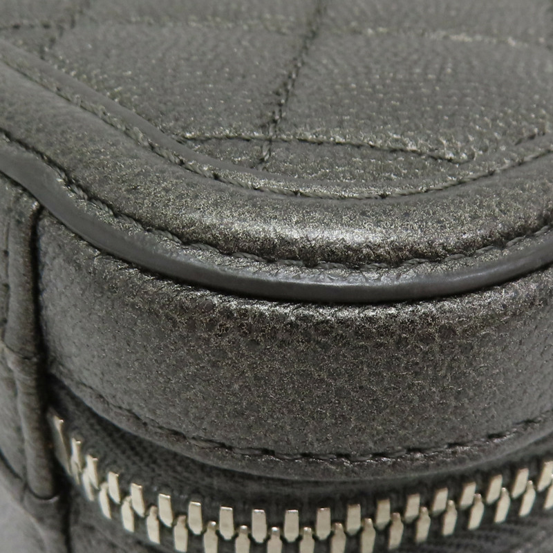 灰色 荔枝紋 牛皮 VANITY CASE 兩用包 A93343-14