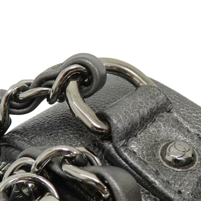 灰色 荔枝紋 牛皮 VANITY CASE 兩用包 A93343-17