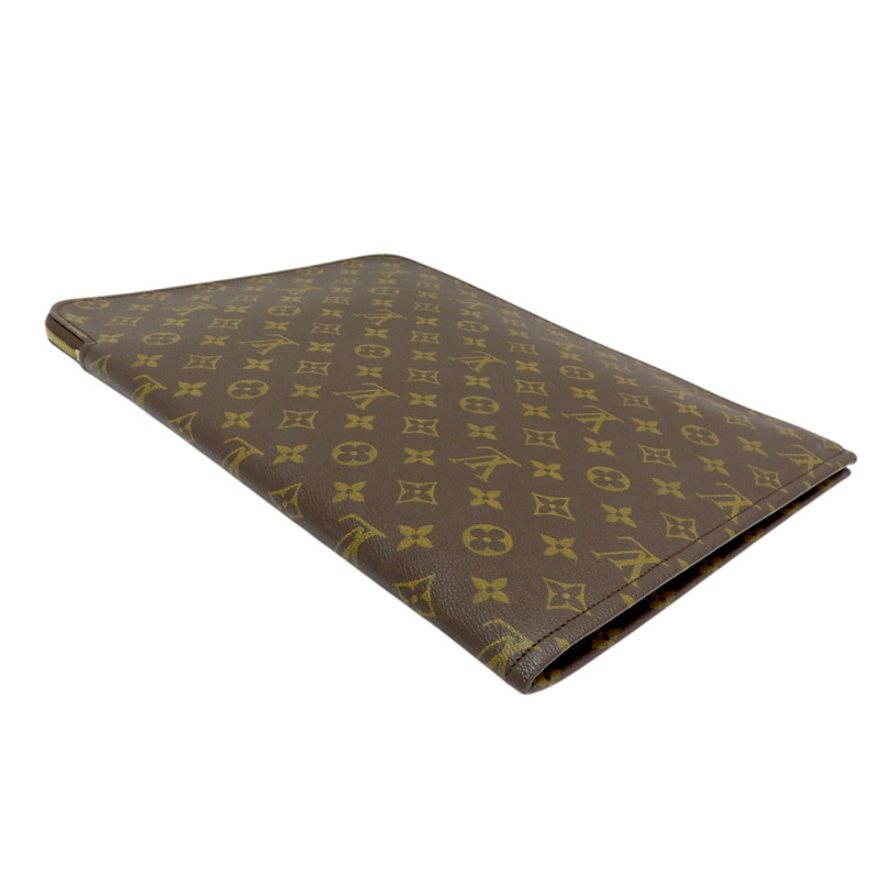 棕色 原花帆布 公事包 手拿包 M53400-3