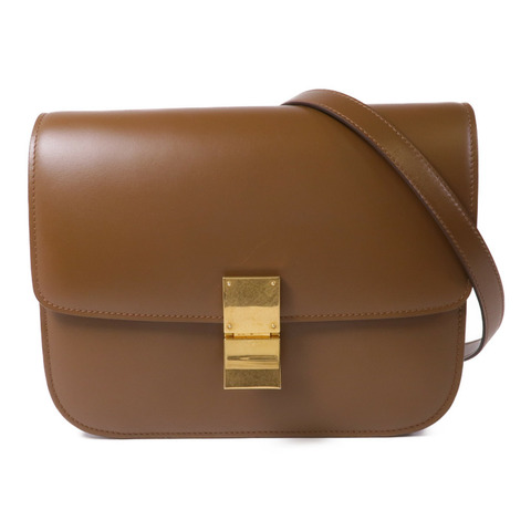 CELINE 牛皮皮革Classic Box金扣肩背袋