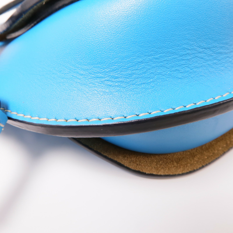 LOEWE 牛皮皮革Gate Bumbag銀扣腰包-5