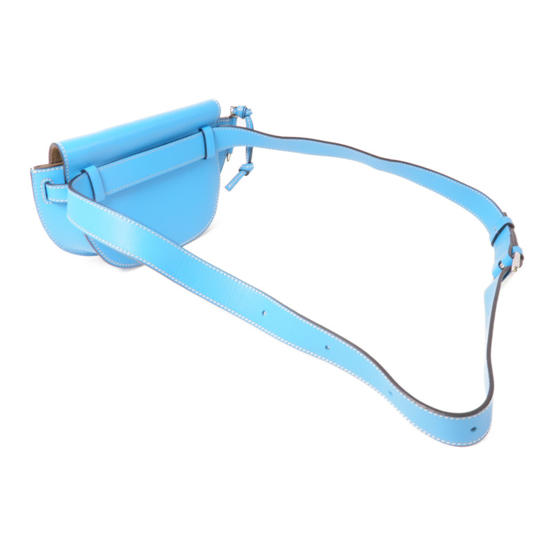 LOEWE 牛皮皮革Gate Bumbag銀扣腰包-7