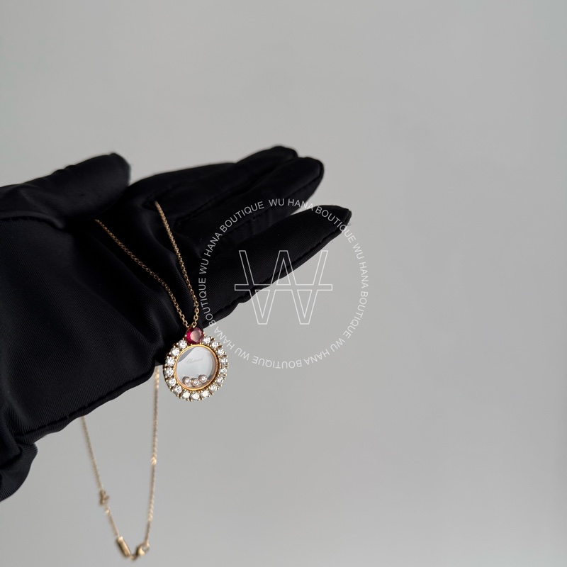 🖤Chopard Happy Diamonds Joaillerie/蕭邦快樂鑽石項鏈/蕭邦紅寶項鏈/蕭邦項鏈（紅寶石）🖤無花果精品-0