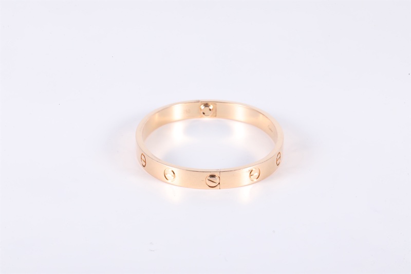 CARTIER(卡地亞) LOVE 18K金 寬版手鐲 18K玫瑰金 16號 玫瑰金-2