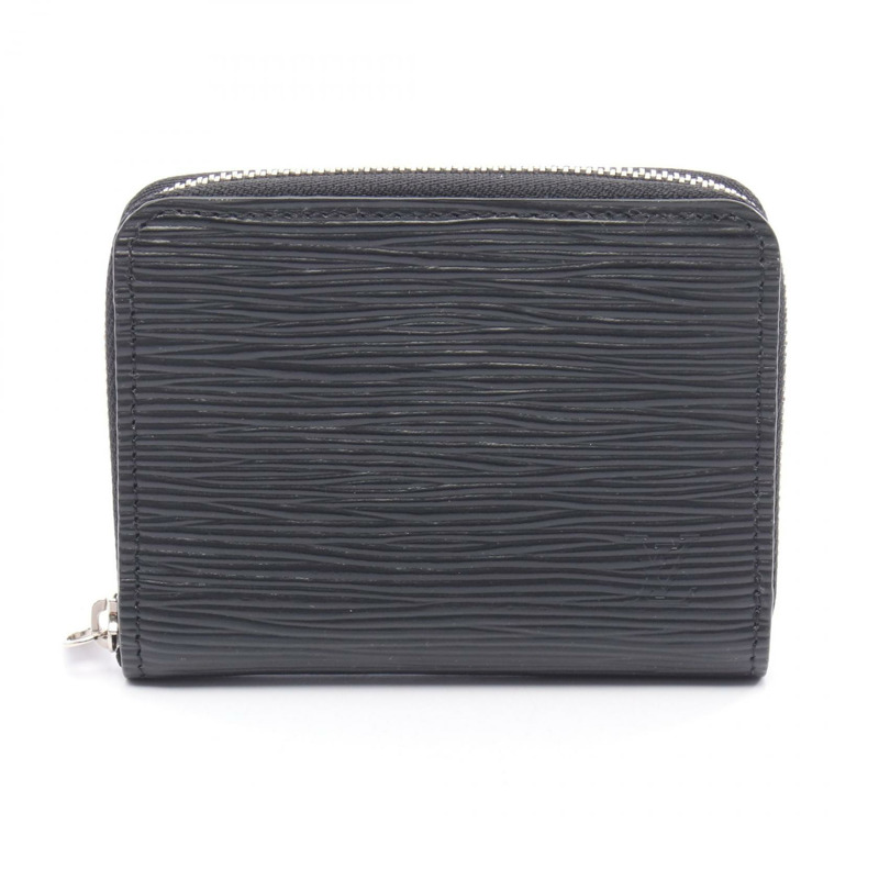 LOUIS VUITTON 拉鍊零皮夾 M60152 Epi 皮革黑色 Noir 二手男士 LV-0